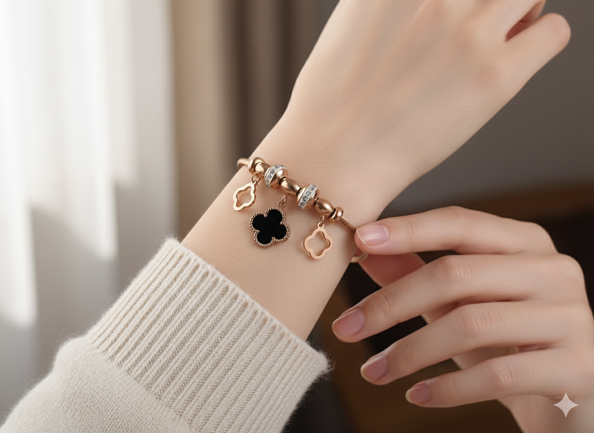 Enchanting Clover Charm Bracelet