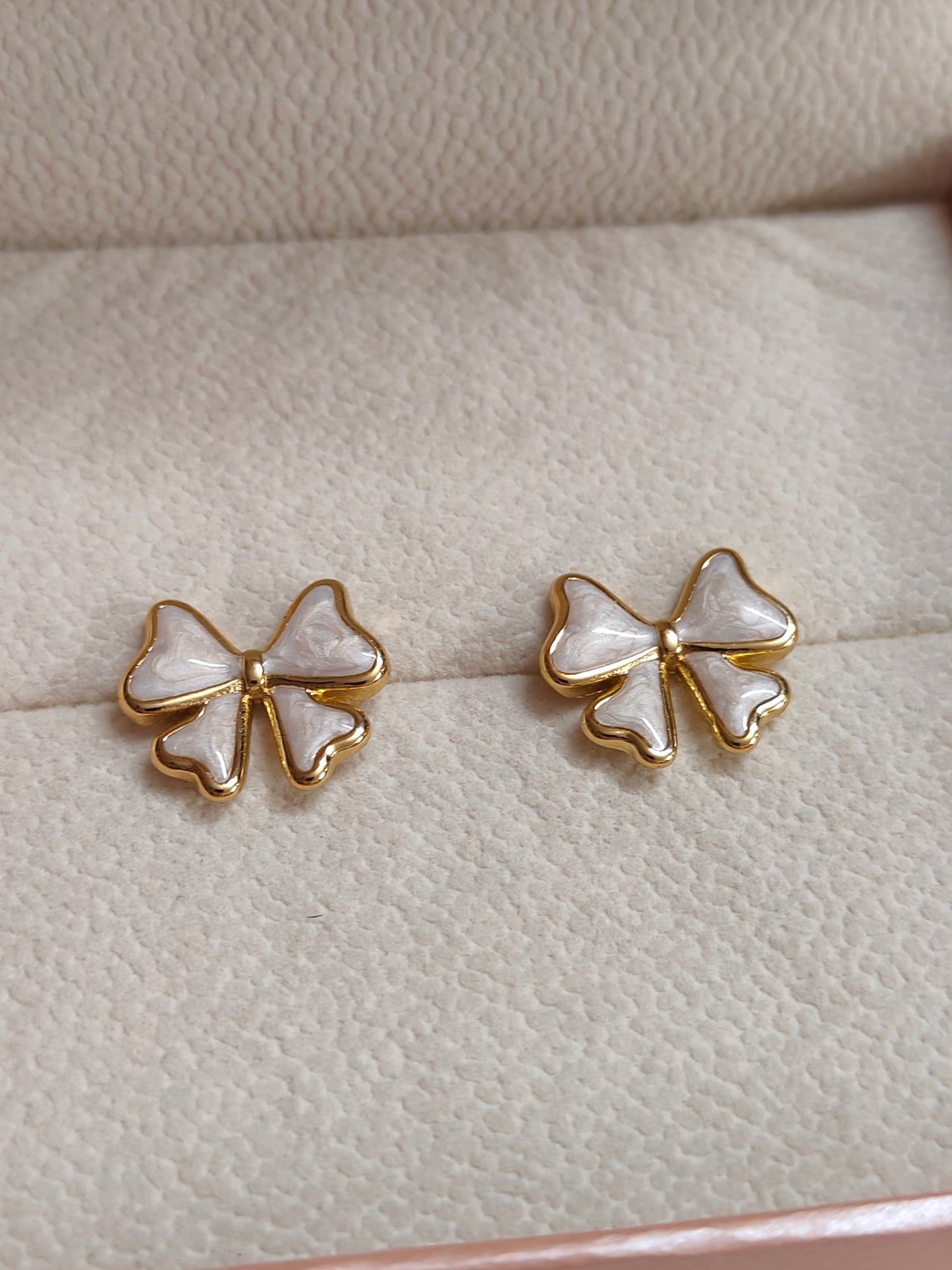 Golden Bow Design Studs