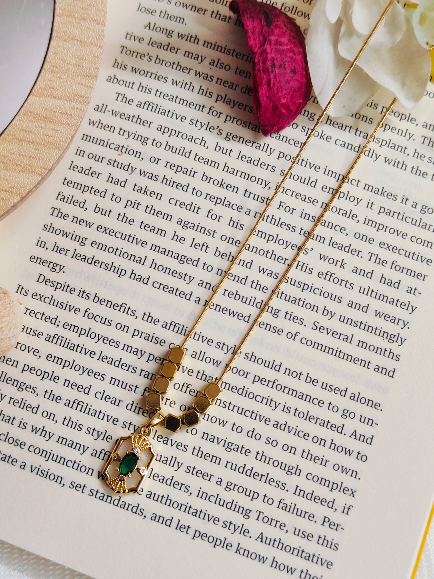 The Gatsby - Emerald Green Art Deco Necklace