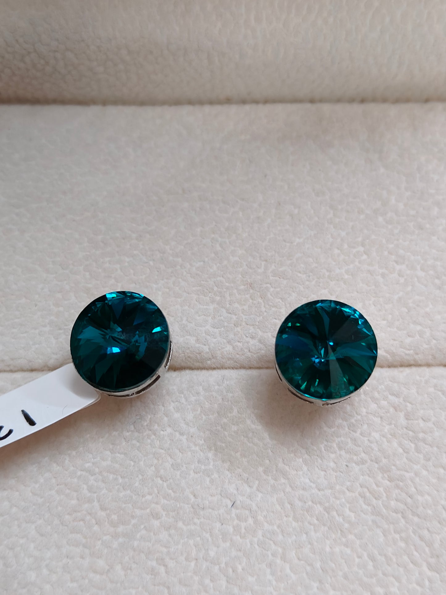 Azure Pop - Vibrant Aqua Blue Crystal Studs