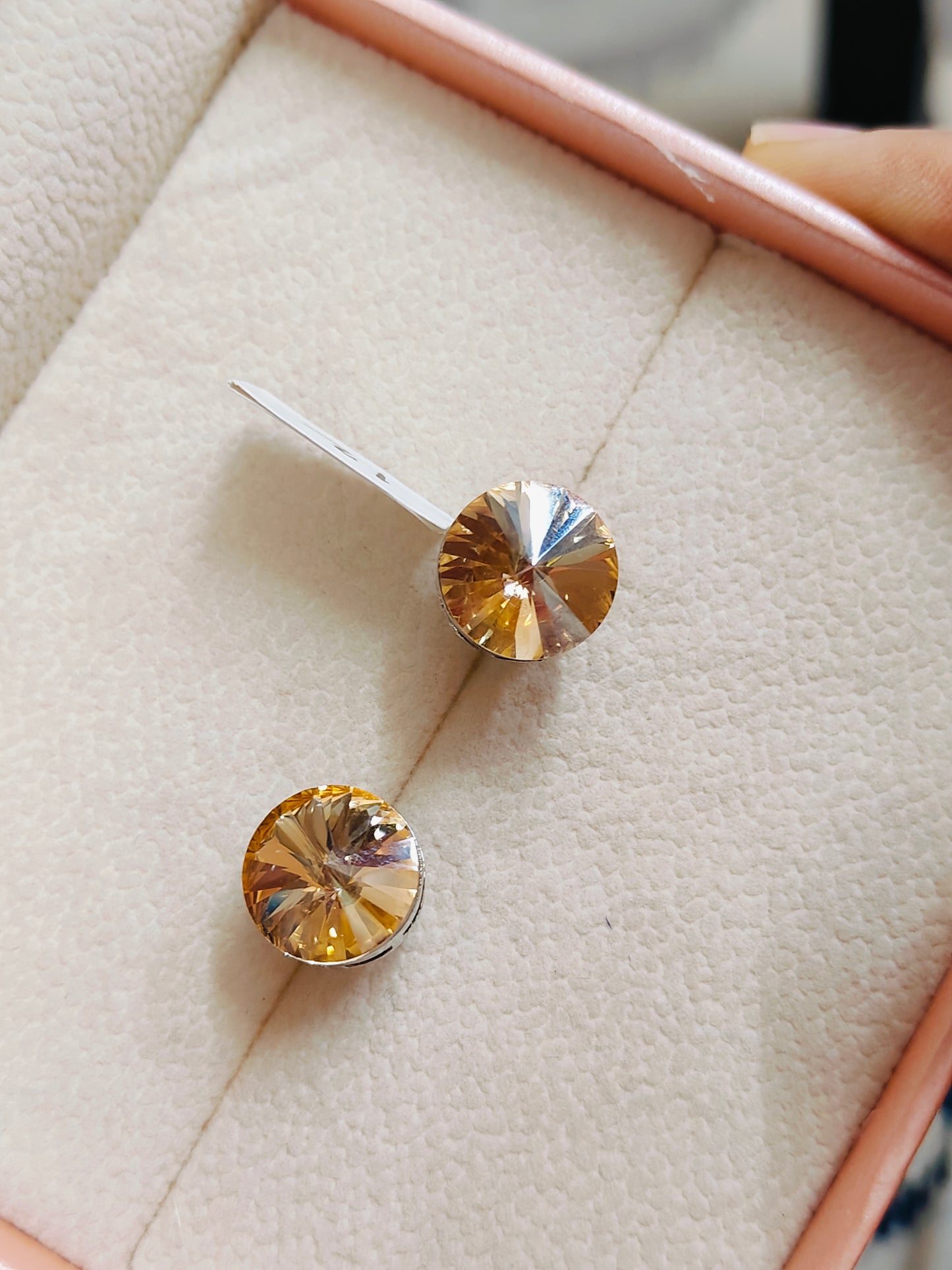 Golden Bloom - Textured Festive Gold Studs