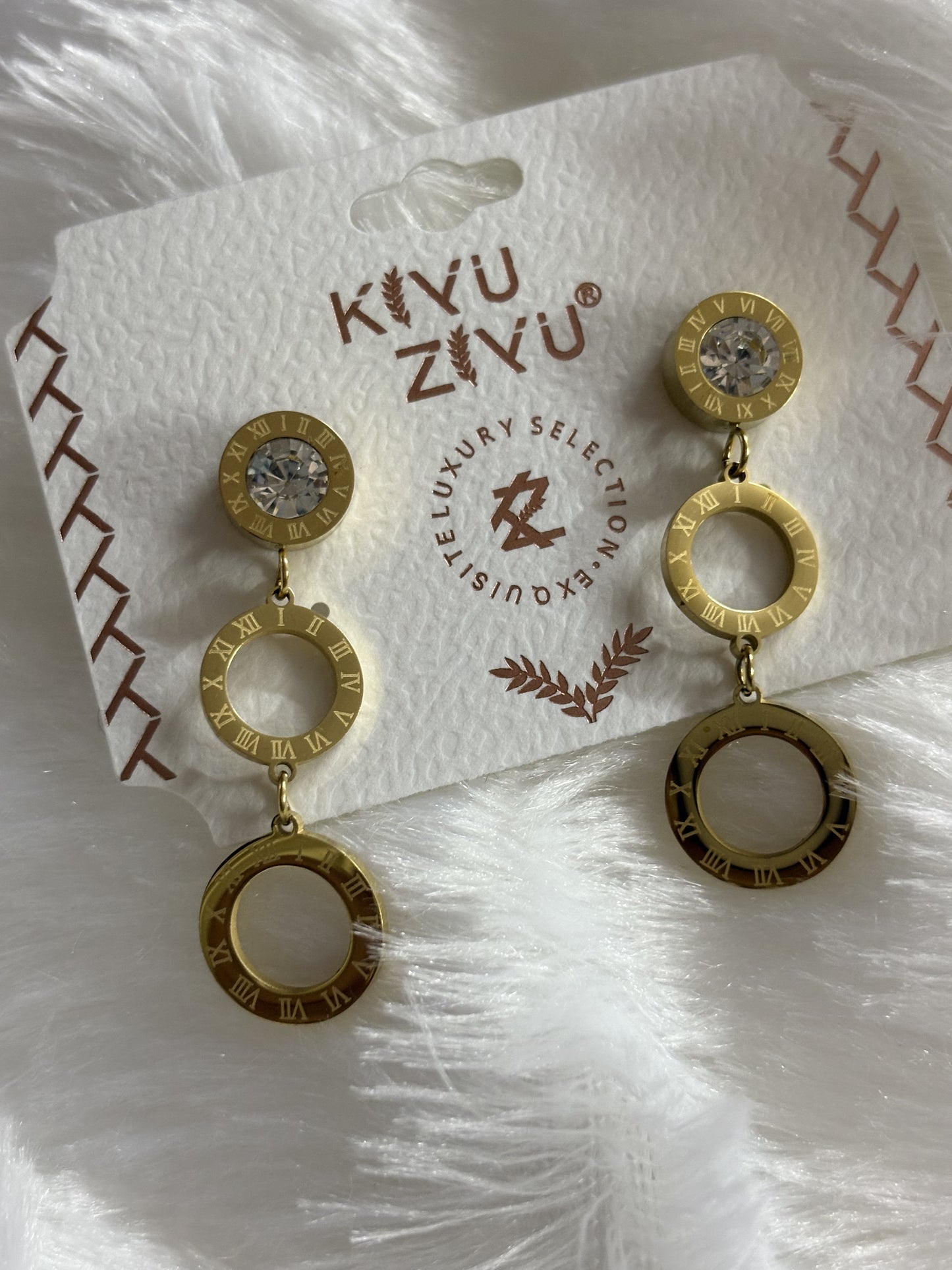 Statement Roman Numeral Dangle Earrings