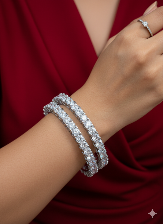 Scintillating Eternity Bangles