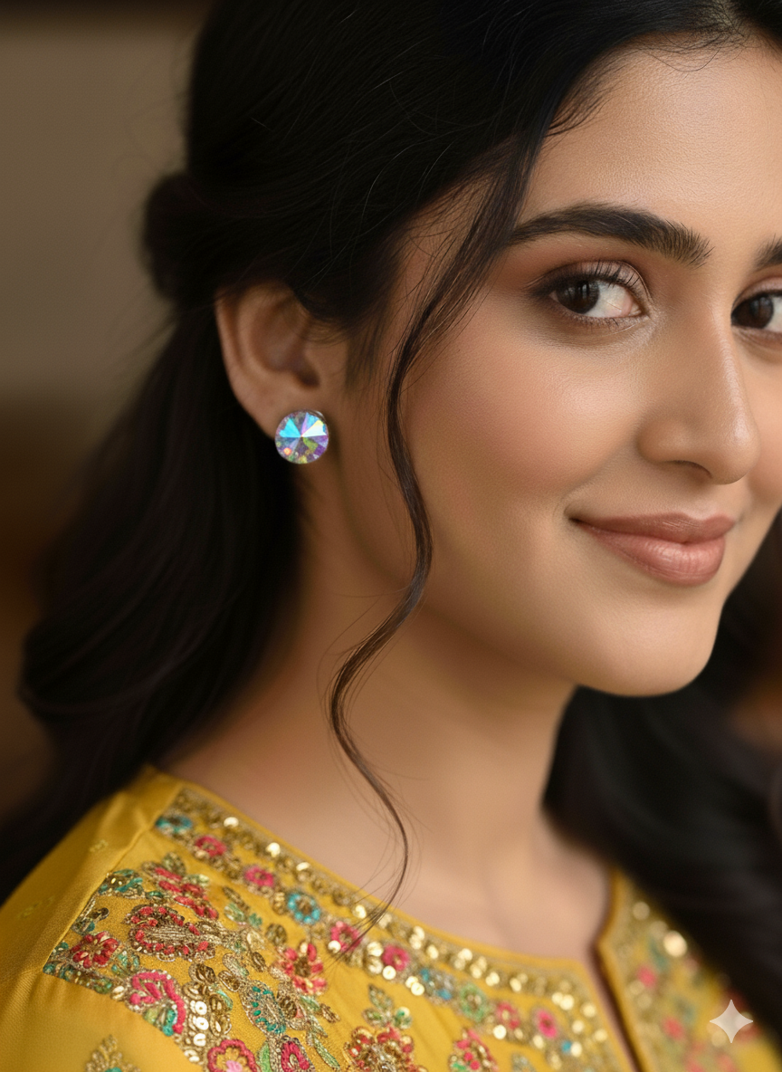 Ethereal Glow - Aurora Borealis Crystal Studs