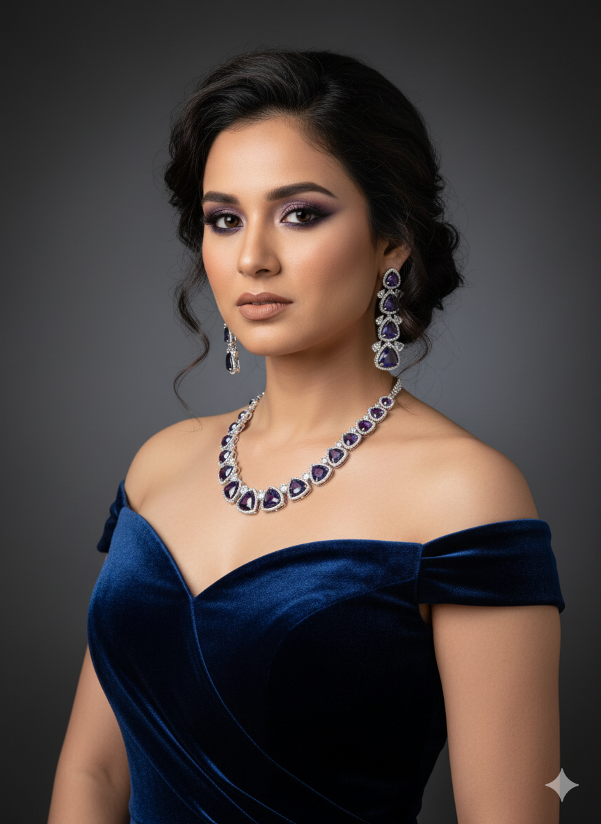 Regal Amethyst and Diamond Statement Set