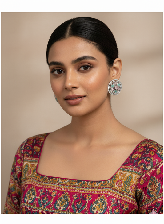 Pastel Mosaic Cluster Studs