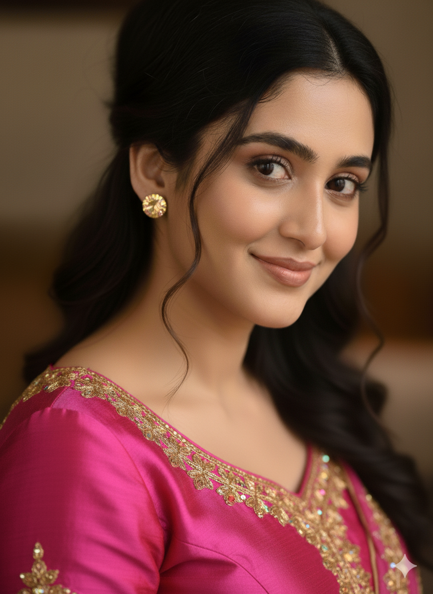 Golden Bloom - Textured Festive Gold Studs