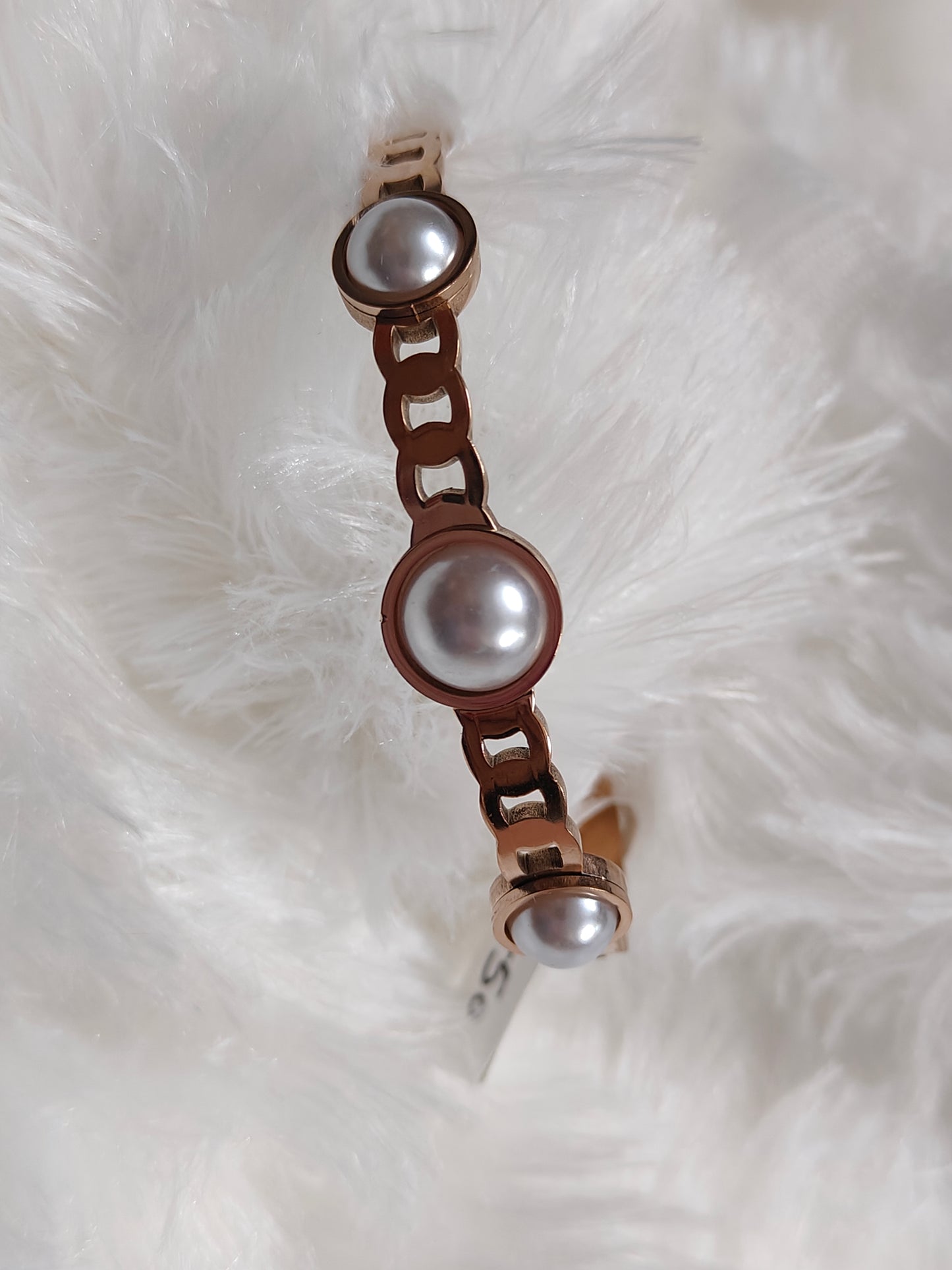 Modern Pearl Link Statement Bracelet