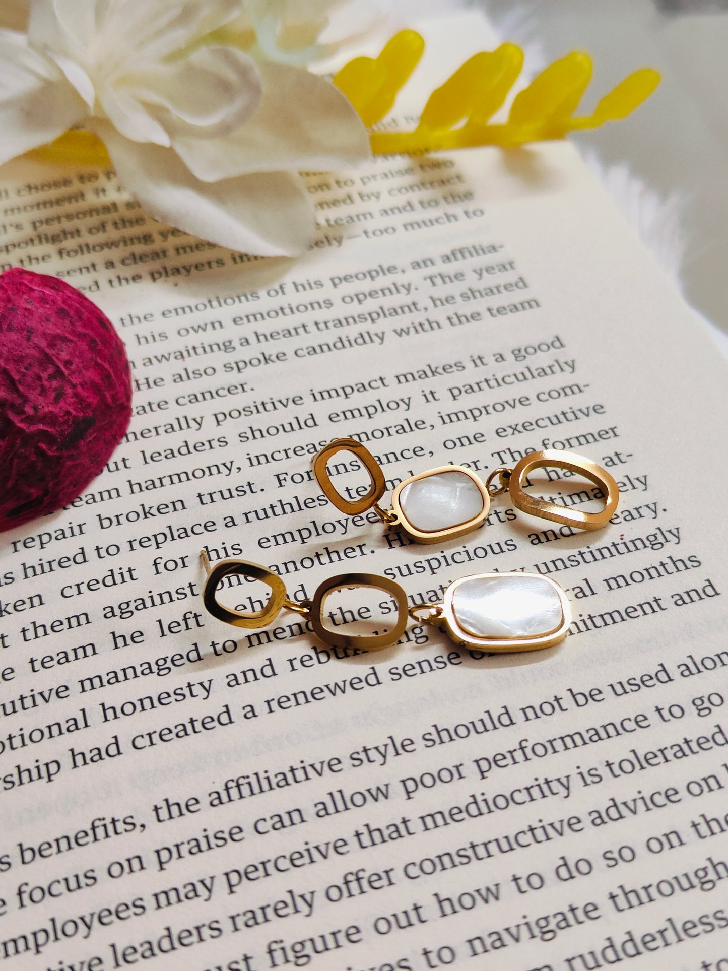 Modern Dangle Earrings with Pearl Accent