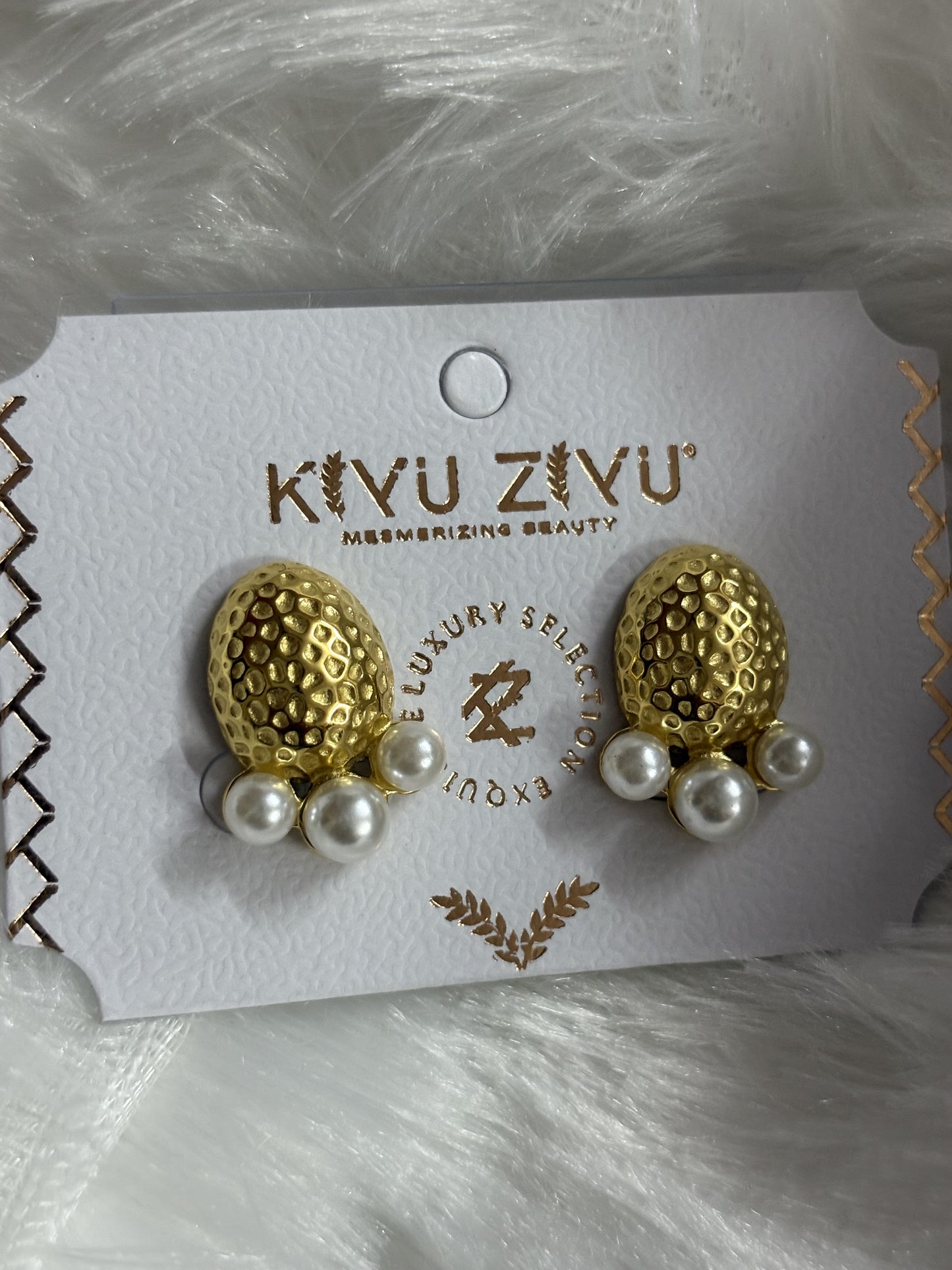 Traditional Gold-Plated Pearl Studs