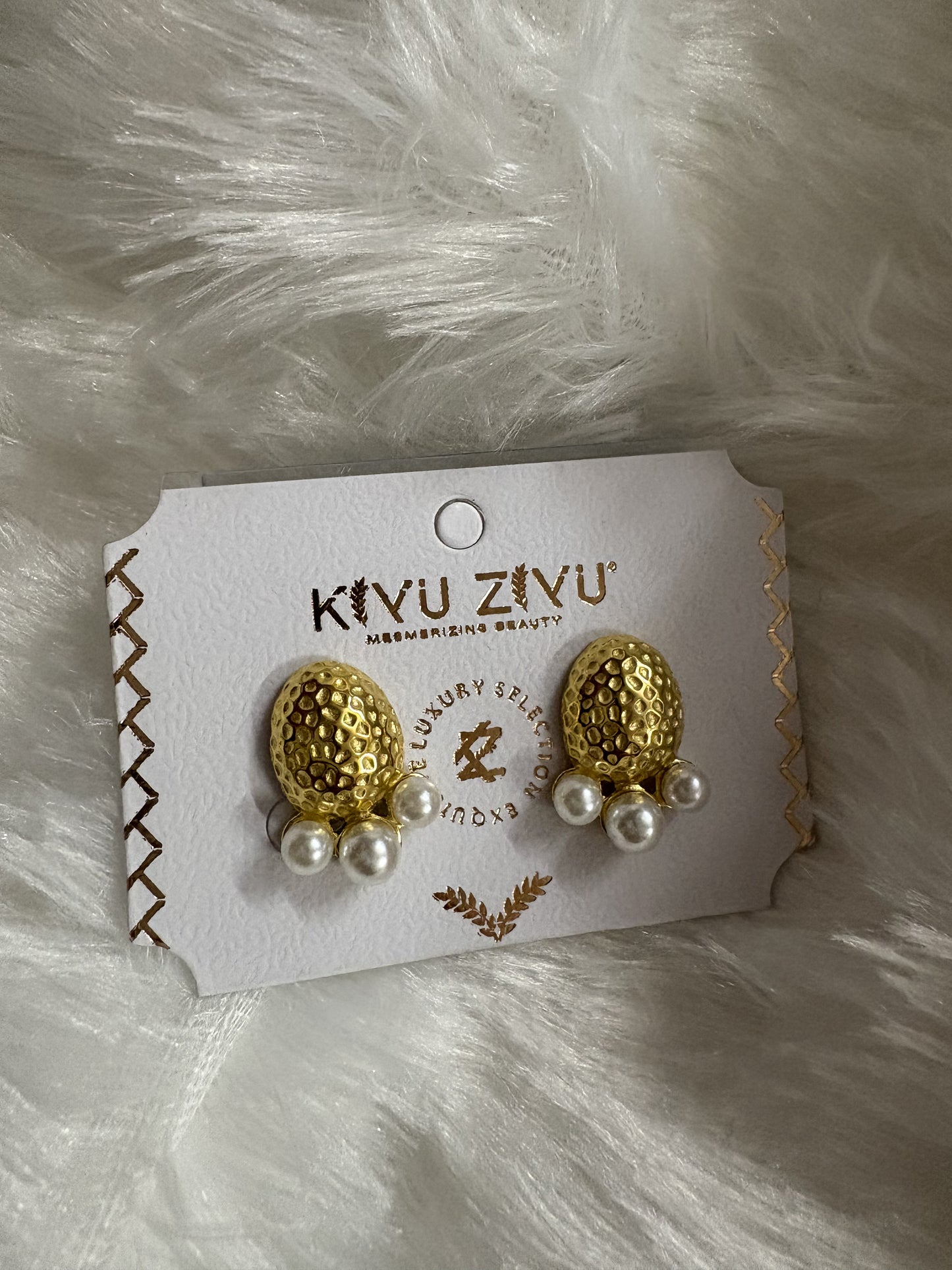 Traditional Gold-Plated Pearl Studs