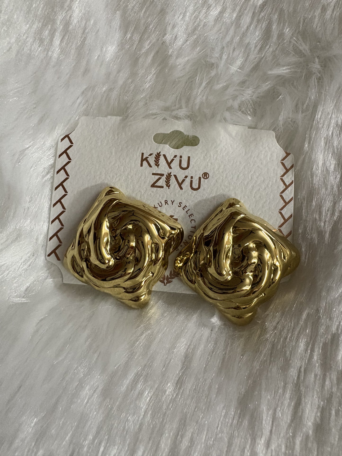 Sculptural Gold Knot Statement Earrings