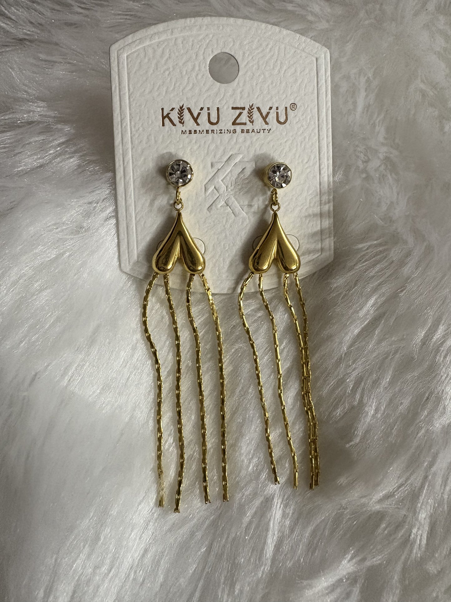 Waterfall Chain Dangle & Crystal Earrings