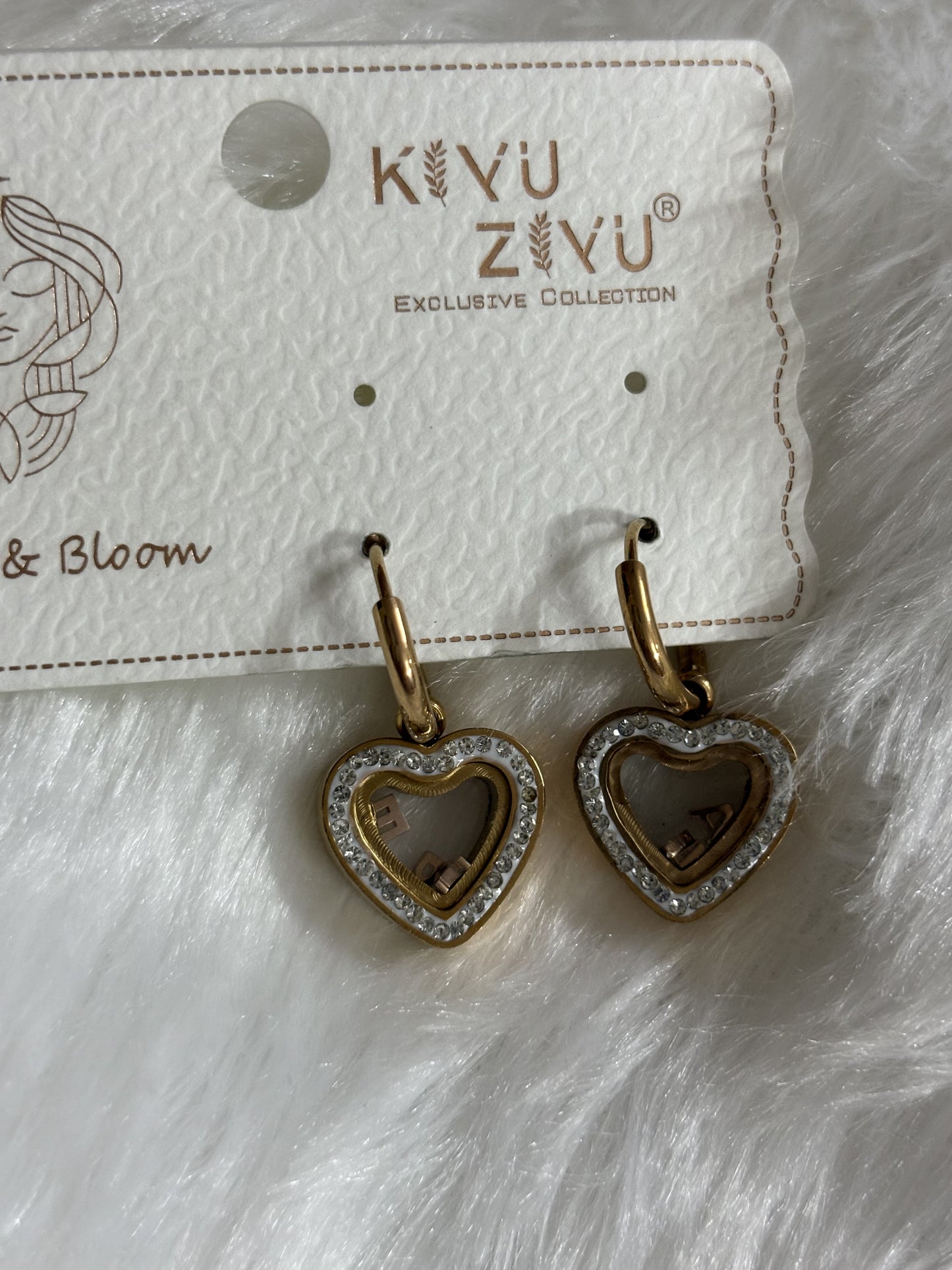 Shaker Heart Pavé Charm Earrings