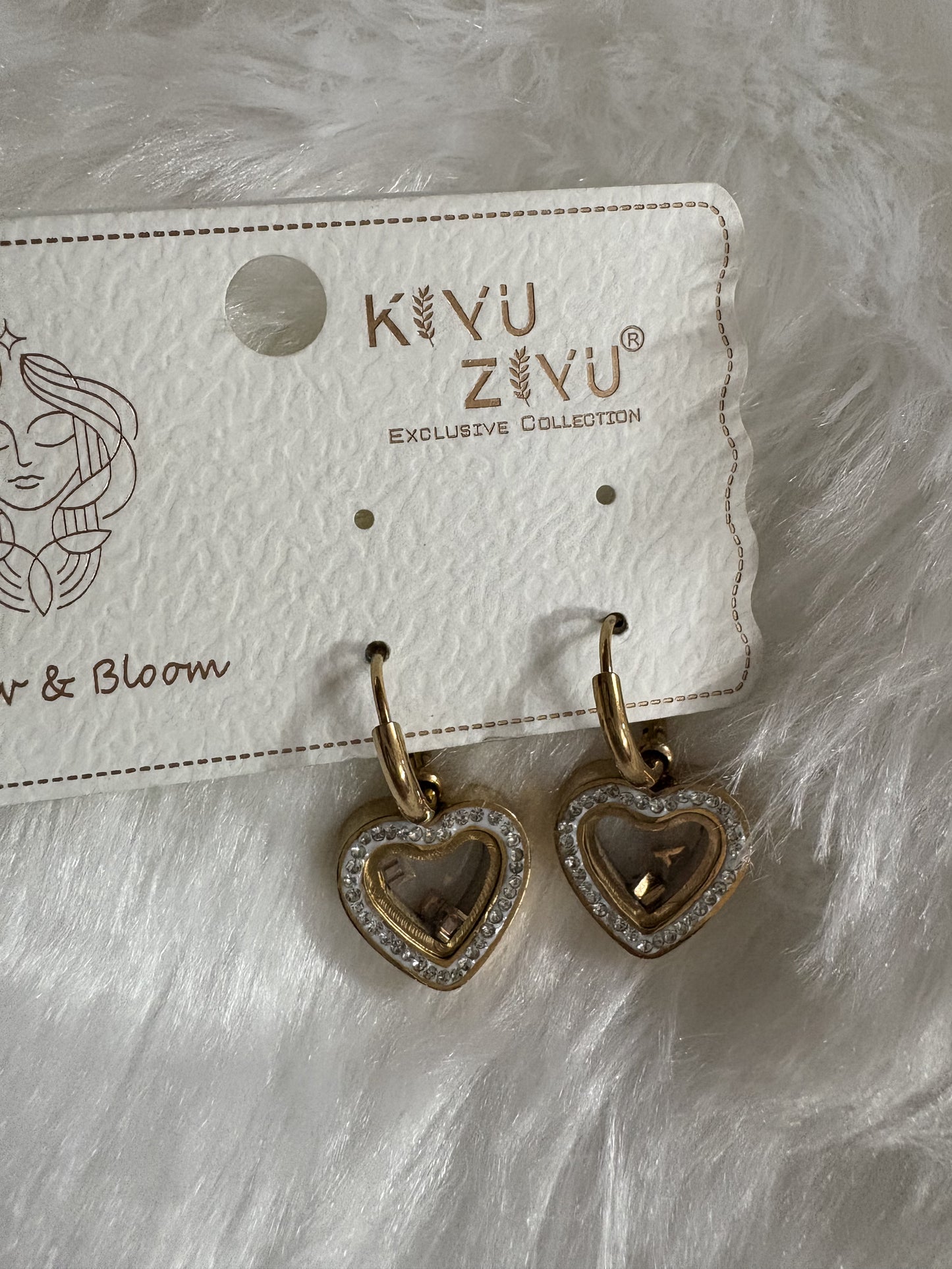 Shaker Heart Pavé Charm Earrings