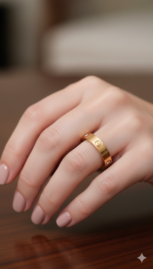 Iconic Love Band - Polished Gold